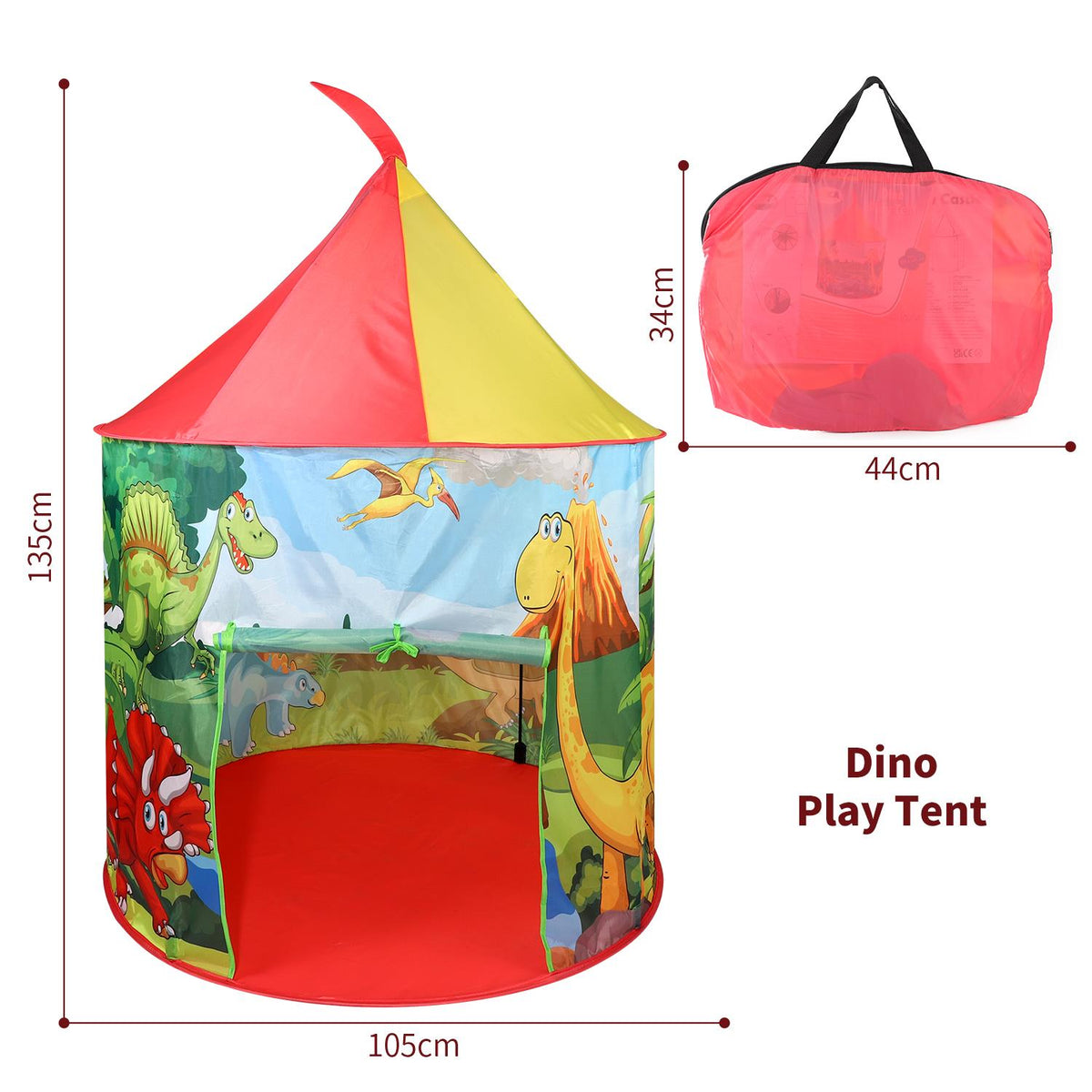 SOKA Dinosaur Play Tent – Kids Pop-Up Indoor & Outdoor Tent