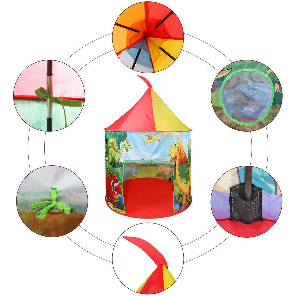 SOKA Dinosaur Play Tent – Kids Pop-Up Indoor & Outdoor Tent