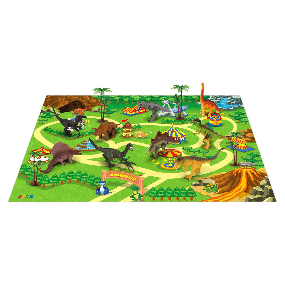 SOKA Dinosaur Playset – 9 Piece Dinosaur Toy Set