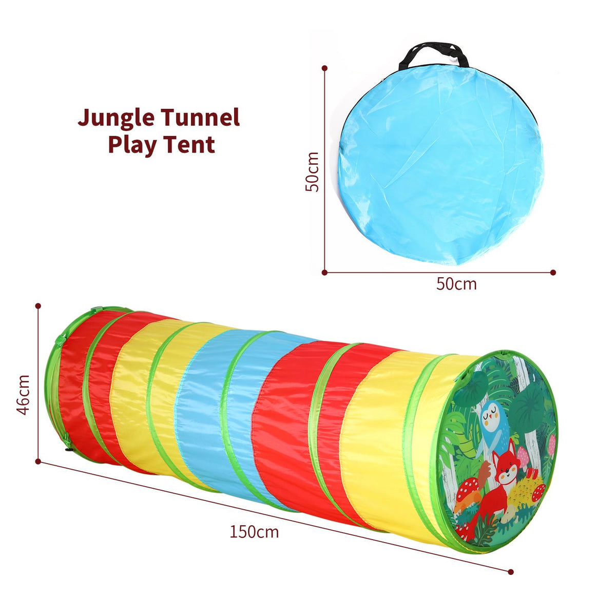 SOKA Jungle Pop-Up Play Tunnel – Indoor & Outdoor Kids Toy
