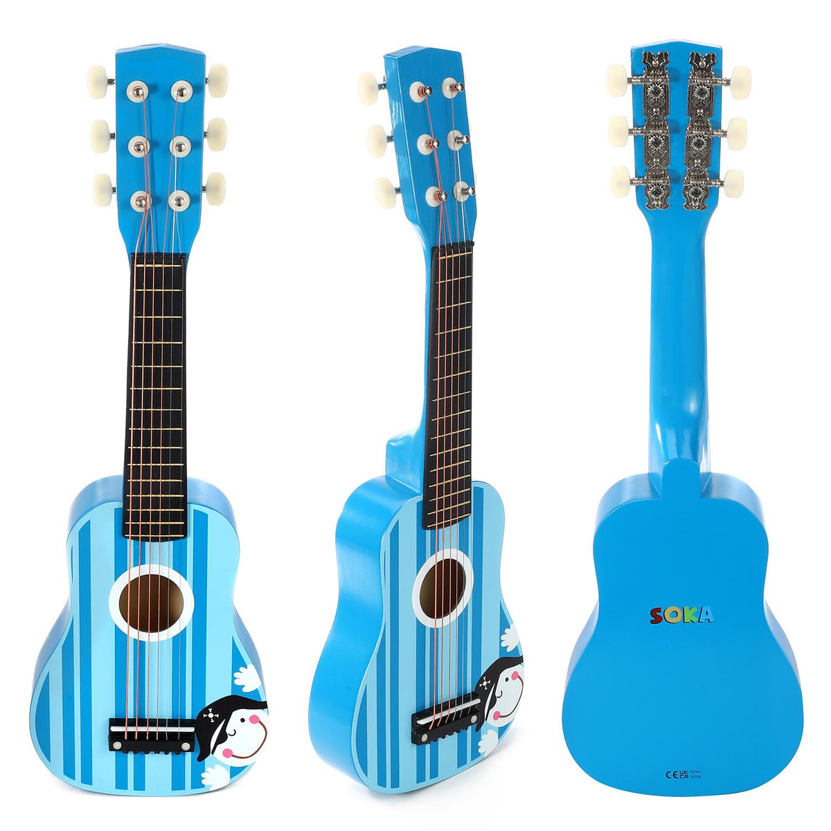 SOKA Wooden Blue Pirate Guitar – Musical Toy for Kids