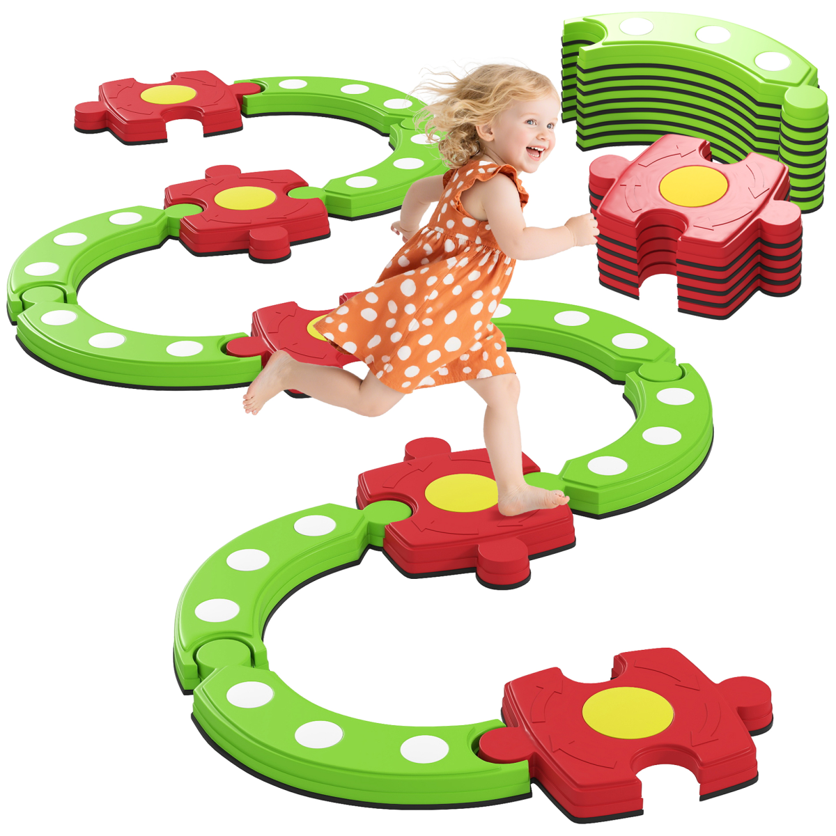 AIYAPLAY Kids Stepping Stones Balance Beam – Indoor & Outdoor Sensory Toy